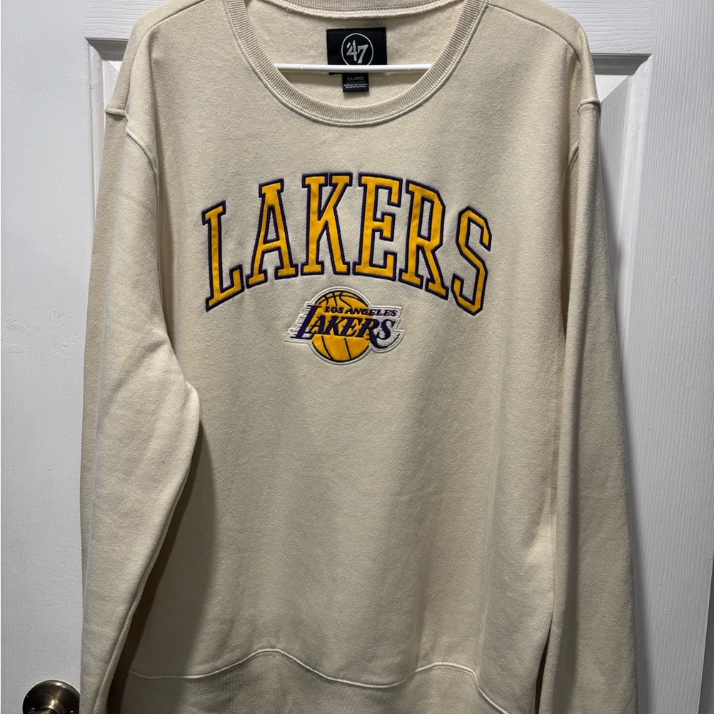 47 Lakers Cream Crewneck Sweater